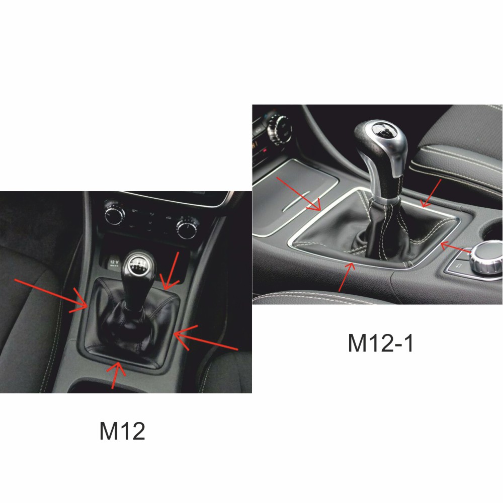 ICT Gear shift knob leather boot gaiter frame for Mercedes W176 A Classe  C34